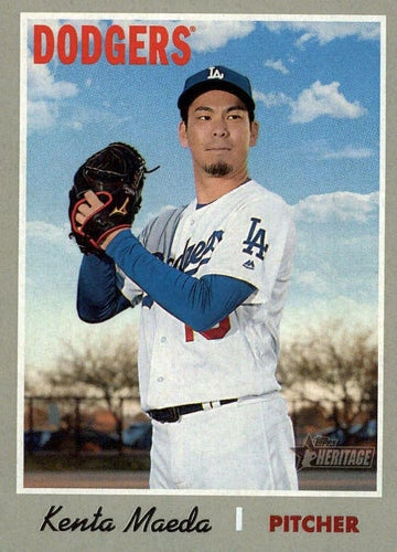 #444 Kenta Maeda - Los Angeles Dodgers - 2019 Topps Heritage Baseball