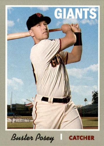 #445 Buster Posey - San Francisco Giants - 2019 Topps Heritage Baseball