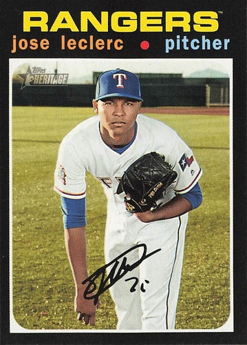 #446 Jose Leclerc - Texas Rangers - 2020 Topps Heritage Baseball