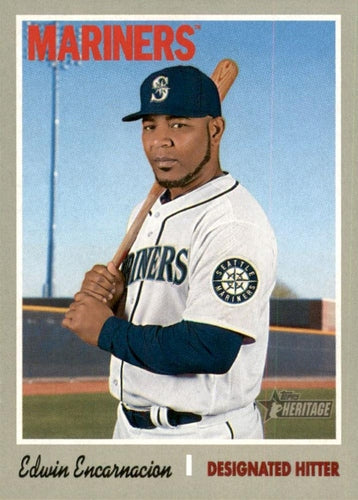 #447 Edwin Encarnacion - Seattle Mariners - 2019 Topps Heritage Baseball