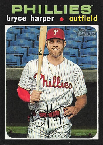 #447 Bryce Harper - Philadelphia Phillies - 2020 Topps Heritage Baseball