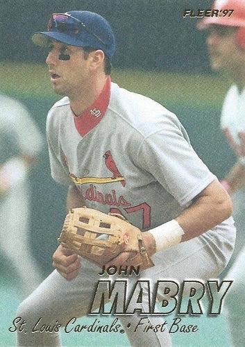 #447 John Mabry - St. Louis Cardinals - 1997 Fleer Baseball