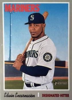 #447b Edwin Encarnacion - Seattle Mariners - 2019 Topps Heritage Baseball
