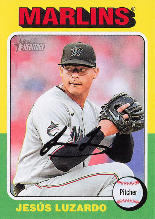 #448 Jesús Luzardo - Miami Marlins - 2024 Topps Heritage Baseball