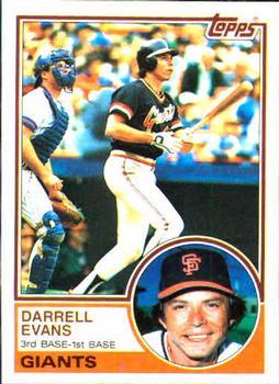 #448 Darrell Evans - San Francisco Giants - 1983 Topps Baseball