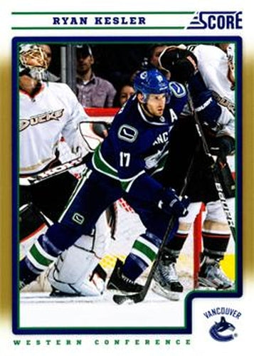 #448 Ryan Kesler - Vancouver Canucks - 2012-13 Score - Gold Rush Hockey