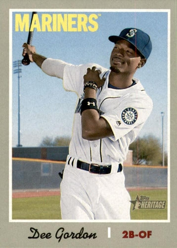 #449 Dee Gordon - Seattle Mariners - 2019 Topps Heritage Baseball