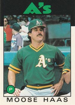 #44T Moose Haas - Oakland Athletics - 1986 Topps Traded Baseball