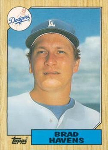 #44T Brad Havens - Los Angeles Dodgers - 1987 Topps Traded Baseball