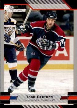 #44 Todd Bertuzzi - Vancouver Canucks - 2003-04 Bowman Draft Picks and Prospects Hockey