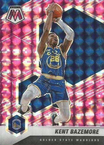 #44 Kent Bazemore - Golden State Warriors - 2020-21 Panini Mosaic - Mosaic Camo Pink Basketball