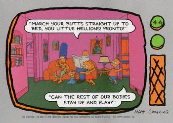 #44 March your butts straight up to bed, you litt - 1990 Topps The Simpsons