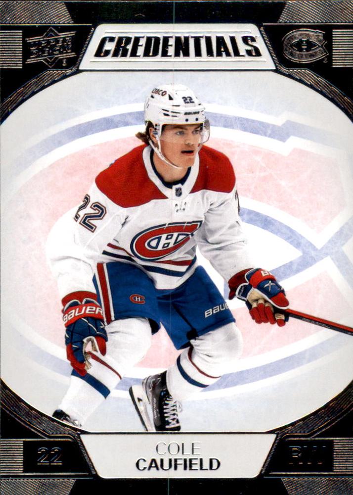 #44 Cole Caufield - Montreal Canadiens - 2022-23 Upper Deck Credentials Hockey