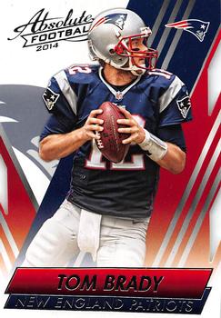 #44 Tom Brady - New England Patriots - 2014 Panini Absolute - Red Football