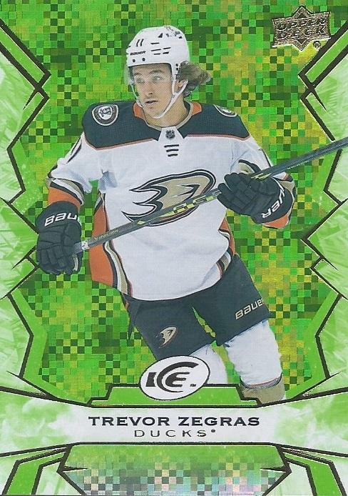 #44 Trevor Zegras - Anaheim Ducks - 2022-23 Upper Deck Ice - Green Hockey