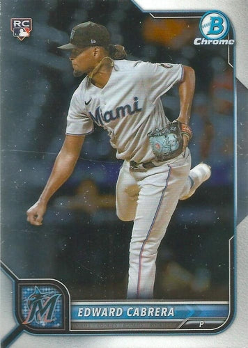 #44 Edward Cabrera - Miami Marlins - 2022 Bowman Chrome Baseball
