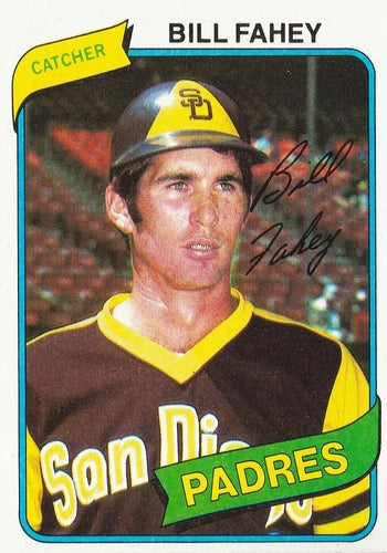 #44 Bill Fahey - San Diego Padres - 1980 Topps Baseball