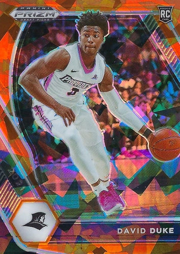#44 David Duke Jr. - Providence Friars - 2021 Panini Prizm Draft Picks - Orange Ice Basketball