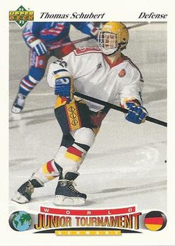 #44 Thomas Schubert - Germany - 1991-92 Upper Deck Czech World Juniors Hockey