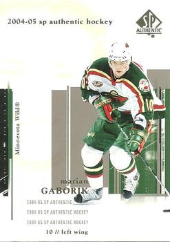 #44 Marian Gaborik - Minnesota Wild - 2004-05 SP Authentic Hockey