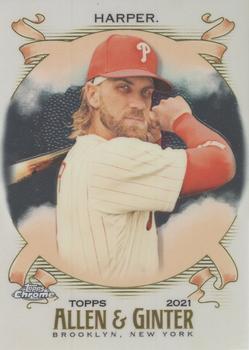 #44 Bryce Harper - Philadelphia Phillies - 2021 Topps Allen & Ginter Chrome Baseball
