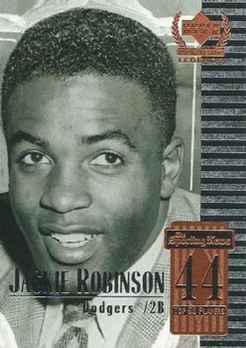 #44 Jackie Robinson - Brooklyn Dodgers - 1999 Upper Deck Century Legends Baseball