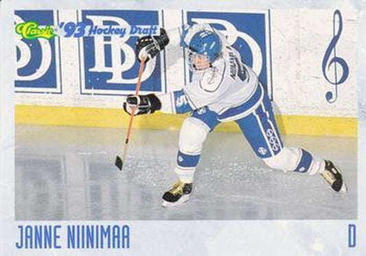 #44 Janne Niinimaa - Finland - 1993 Classic '93 Hockey Draft Hockey