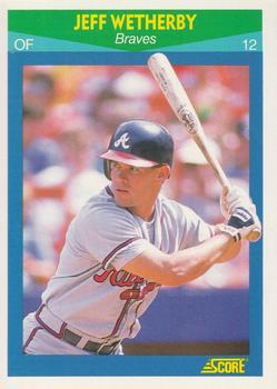 #44 Jeff Wetherby - Atlanta Braves - 1990 Score Rising Stars Baseball