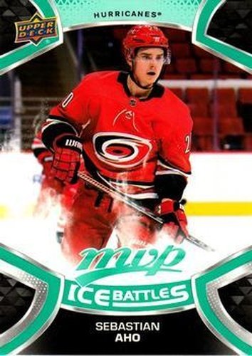 #44 Sebastian Aho - Carolina Hurricanes - 2021-22 Upper Deck MVP - Ice Battles Hockey