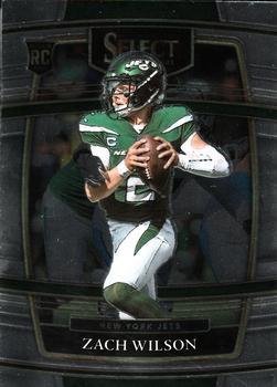 #44 Zach Wilson - New York Jets - 2021 Panini Select - Black and Gold Prizm Die Cut Football