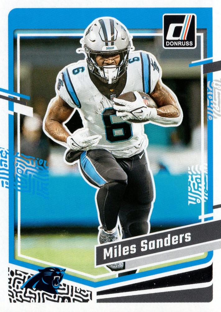 #44 Miles Sanders - Carolina Panthers - 2023 Donruss Football