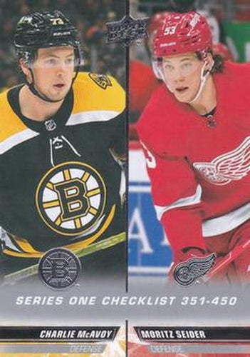 #450 Charlie McAvoy / Moritz Seider - Boston Bruins / Detroit Red Wings - 2022-23 Upper Deck Hockey