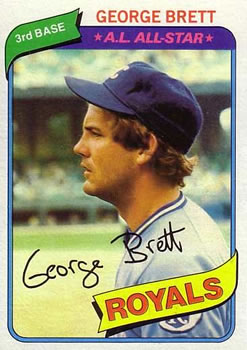 #450 George Brett - Kansas City Royals - 1980 Topps Baseball