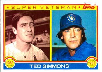 #451 Ted Simmons - St. Louis Cardinals / Milwaukee Brewers - 1983 Topps Baseball