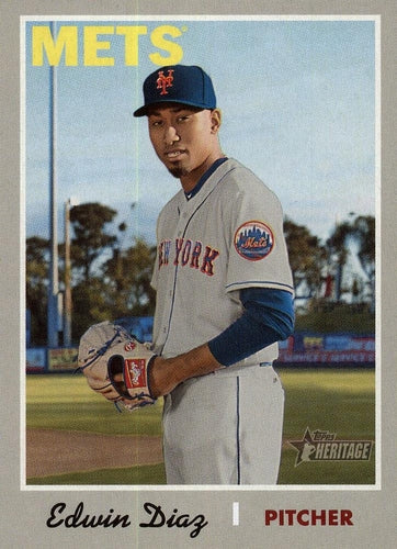 #451b Edwin Diaz - New York Mets - 2019 Topps Heritage Baseball