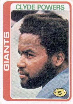 #452 Clyde Powers - New York Giants - 1978 Topps Football