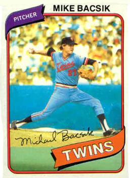 #453 Mike Bacsik - Minnesota Twins - 1980 Topps Baseball