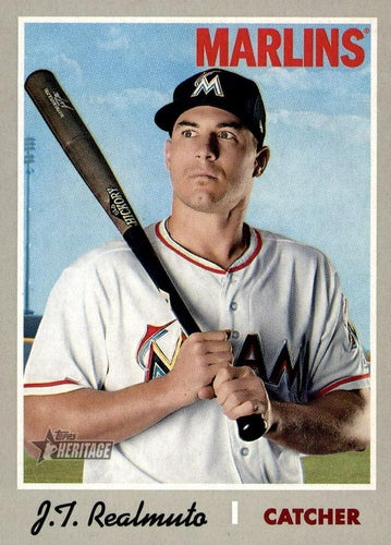 #453 J.T. Realmuto - Miami Marlins - 2019 Topps Heritage Baseball