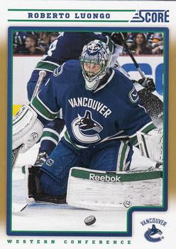 #453 Roberto Luongo - Vancouver Canucks - 2012-13 Score - Gold Rush Hockey