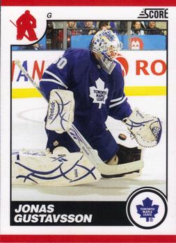 #454 Jonas Gustavsson - Toronto Maple Leafs - 2010-11 Score Hockey