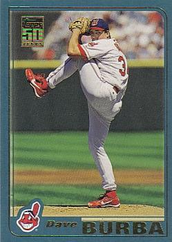 #454 Dave Burba - Cleveland Indians - 2001 Topps Baseball