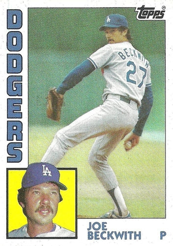 #454 Joe Beckwith - Los Angeles Dodgers - 1984 Topps Baseball