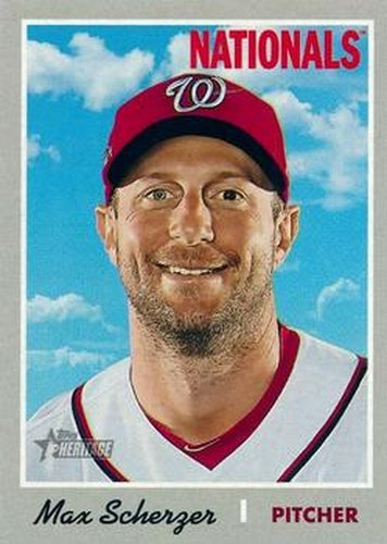 #454b Max Scherzer - Washington Nationals - 2019 Topps Heritage Baseball