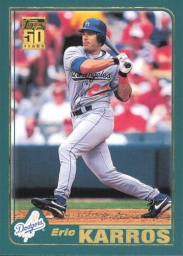 #455 Eric Karros - Los Angeles Dodgers - 2001 Topps Baseball