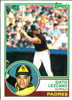 #455 Sixto Lezcano - San Diego Padres - 1983 Topps Baseball