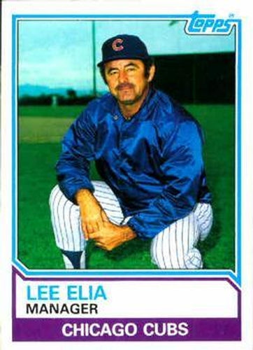 #456 Lee Elia - Chicago Cubs - 1983 Topps Baseball