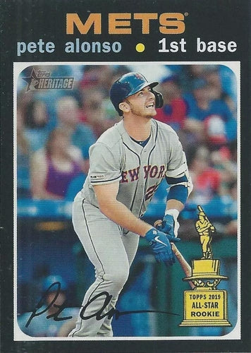 #457b Pete Alonso - New York Mets - 2020 Topps Heritage Baseball