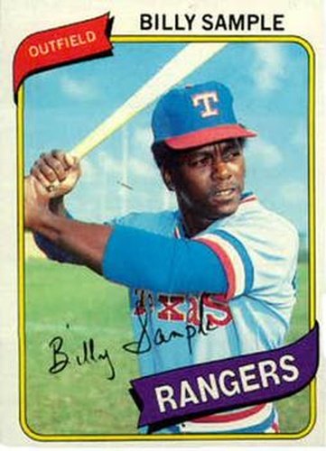 #458 Billy Sample - Texas Rangers - 1980 Topps Baseball