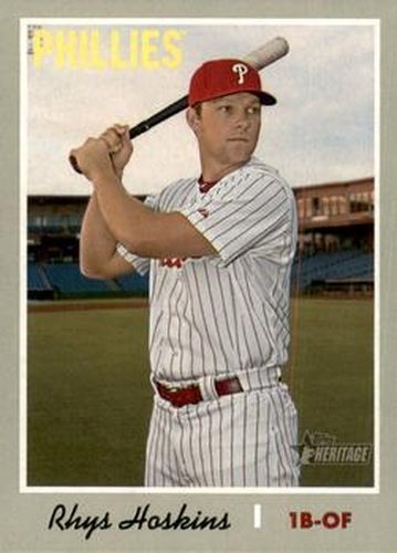 #458 Rhys Hoskins - Philadelphia Phillies - 2019 Topps Heritage Baseball