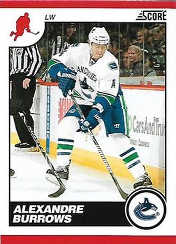 #458 Alexandre Burrows - Vancouver Canucks - 2010-11 Score Hockey